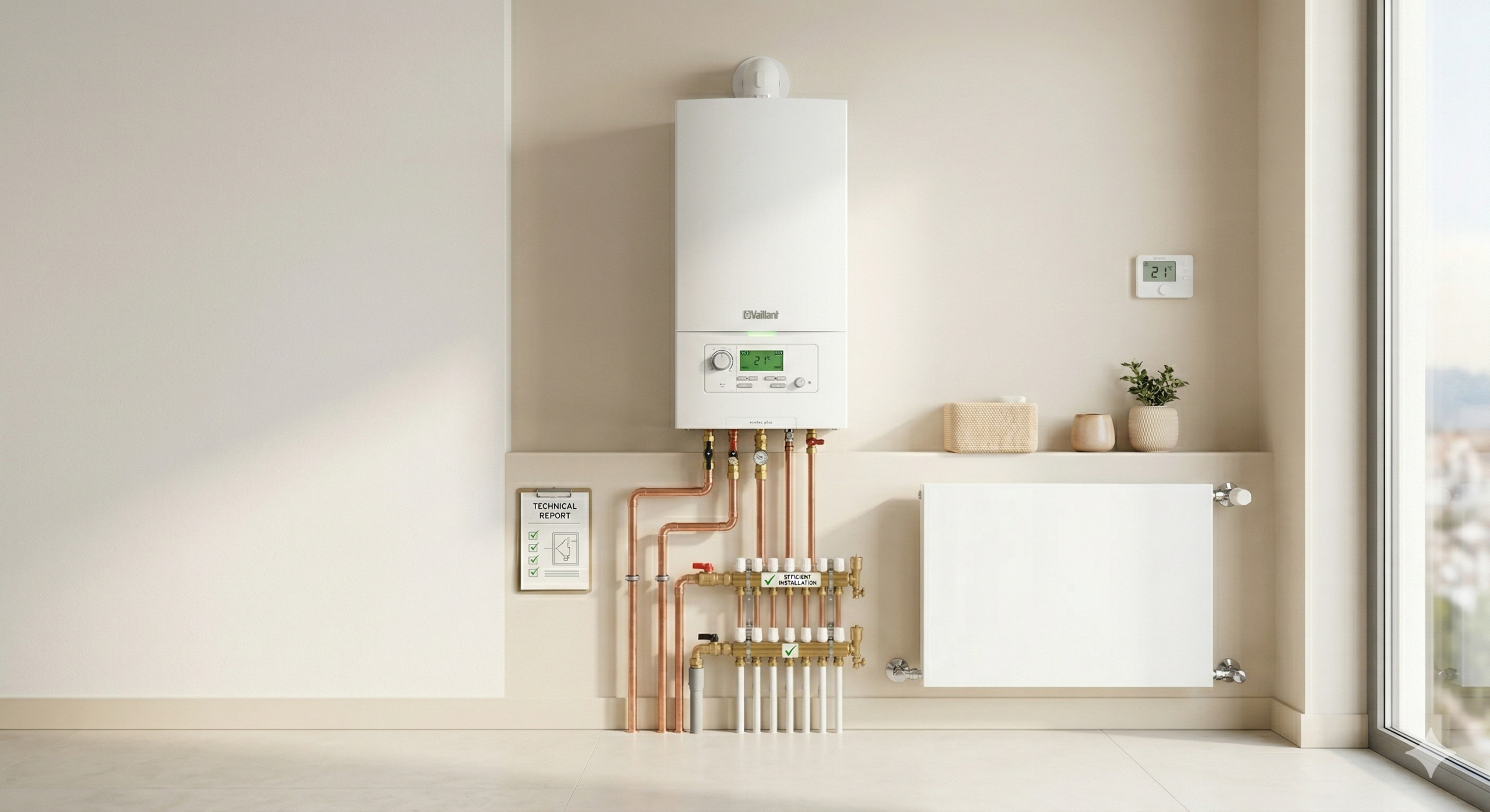 Servicio de calefaccion central y radiadores