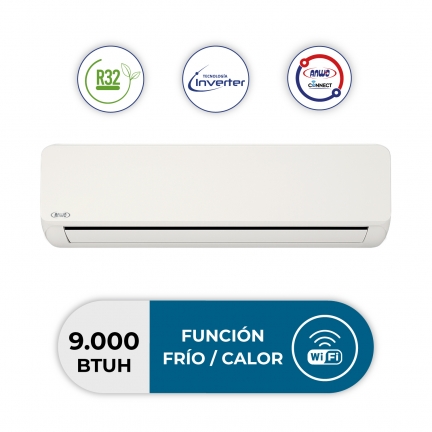 Eaa. Muro Ecoflow FRÍO/Calor 9.000 Btuh R32 Inverter Wifi - Sideclim